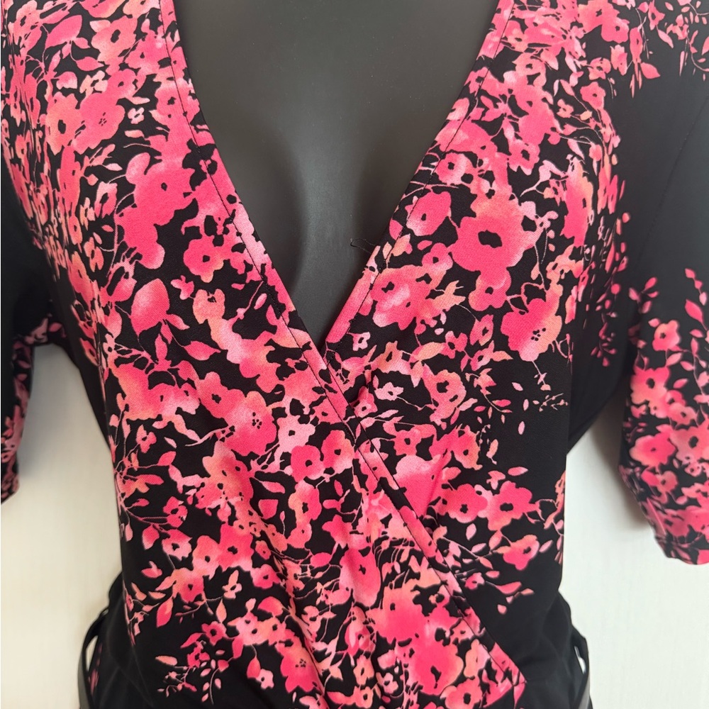 Max & Cleo Black and Pink Floral Dress